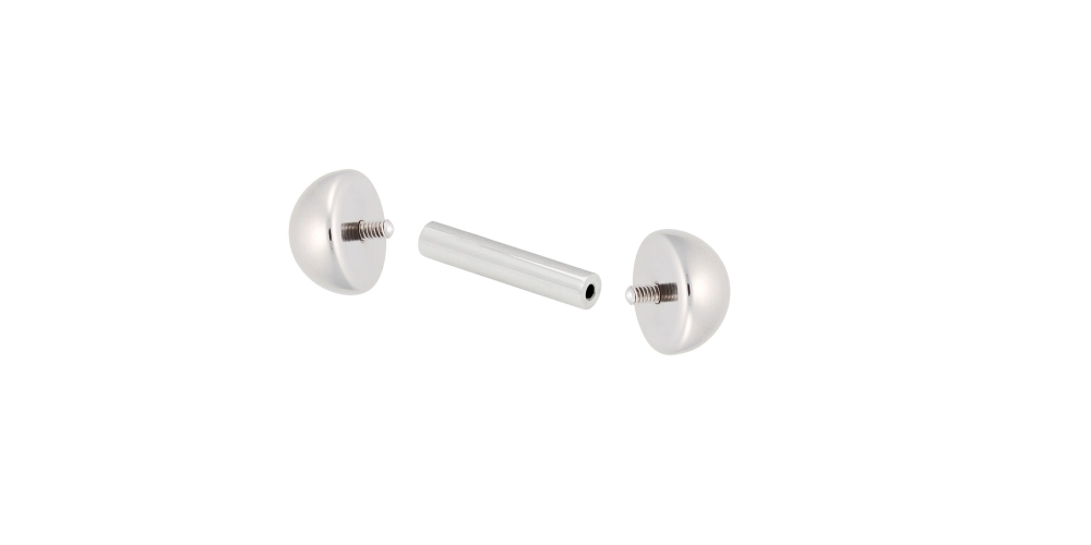 barbell piercing mit innengewinde und halbkugeln edelstahl barbell piercing mit innengewinde und halbkugeln edelstahl